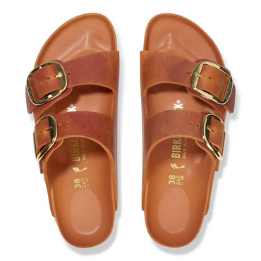 Birkenstock Women's Arizona Big Buckle Oiled Leather - Burnt Orange - Womans