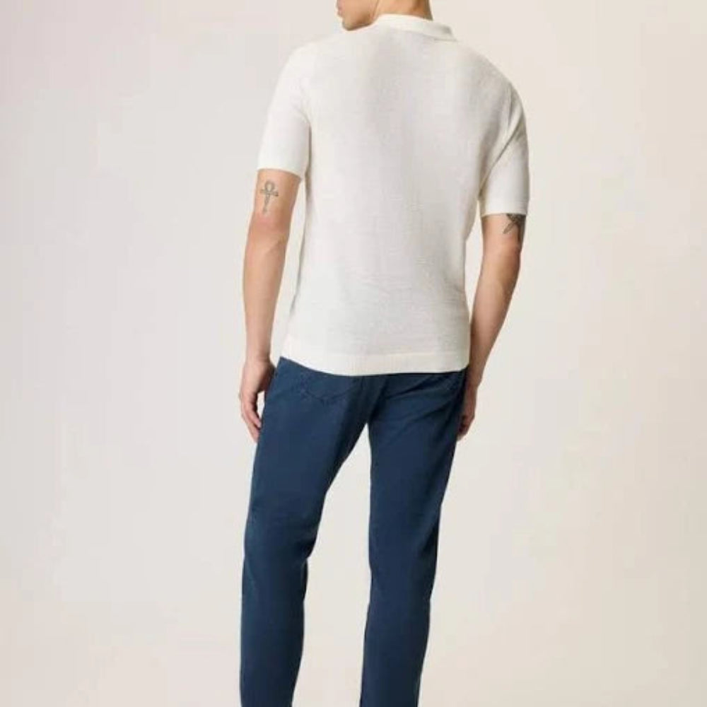 Rag & Bone Lewis Cotton Polo Shirt - Ivory