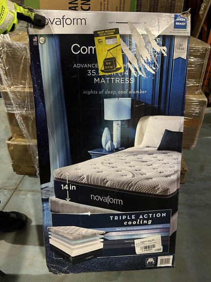 Novaform ComfortGrande Plus Advanced 35.5 cm (14 in.) Gel Memory Foam Queen Mattress - PICK UP ONLY