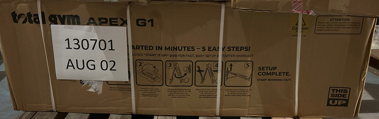Total Gym APEX G1 Home Fitness Incline Weight Training - PICK UP ONLY
