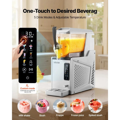 VEVOR Slushie Machine, 3L/100oz No Ice Needed Slushy Machine for Home