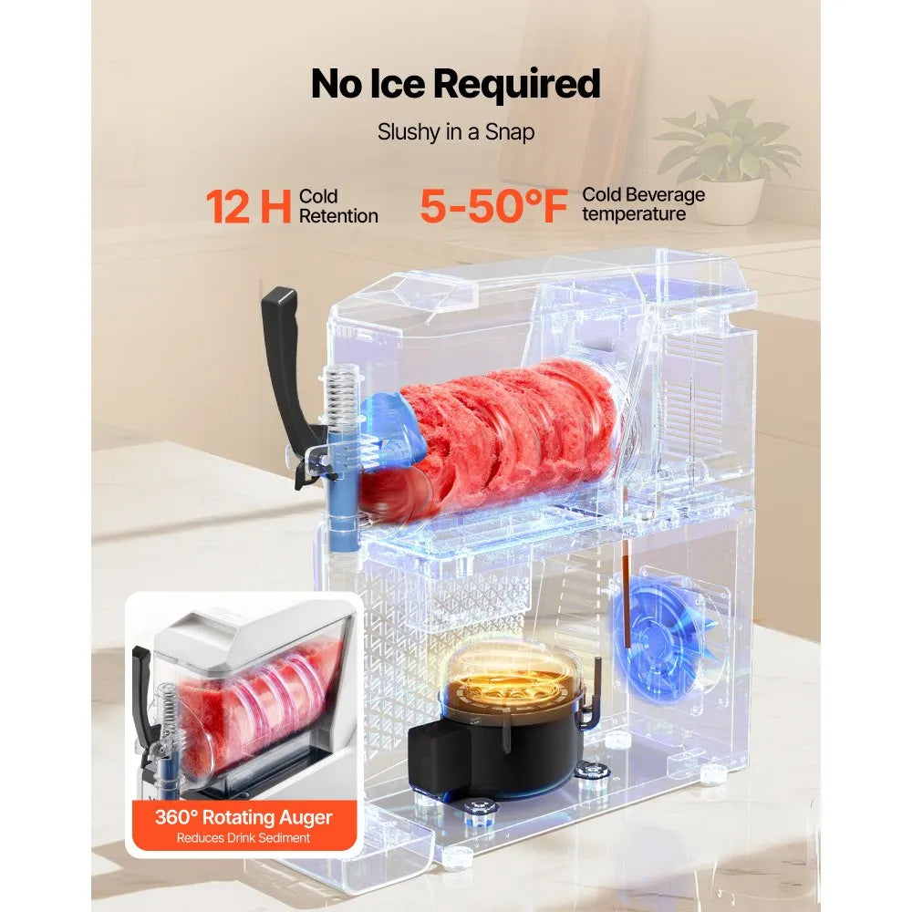 VEVOR Slushie Machine, 3L/100oz No Ice Needed Slushy Machine for Home
