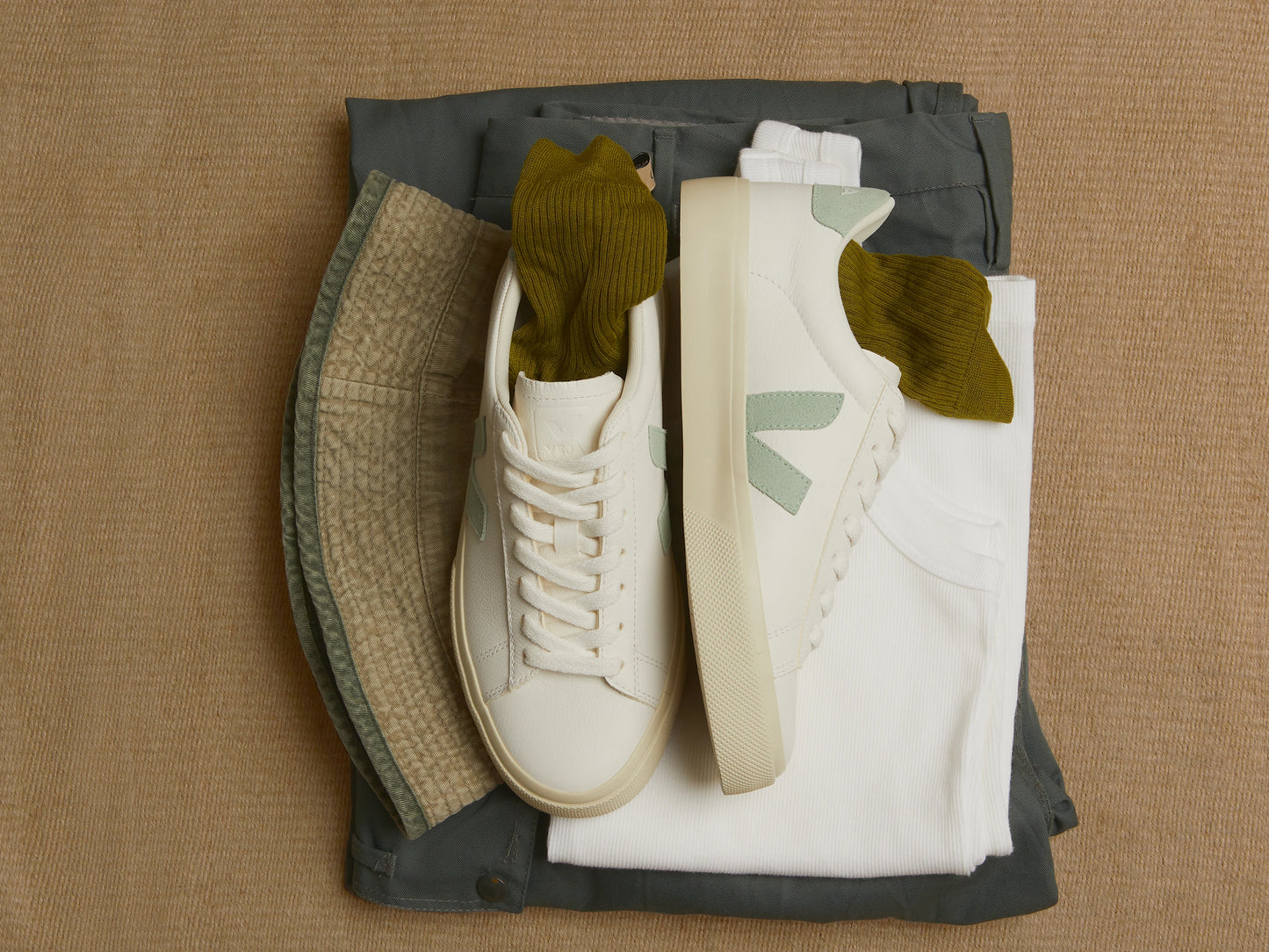 Veja Campo Leather White Matcha Sneakers