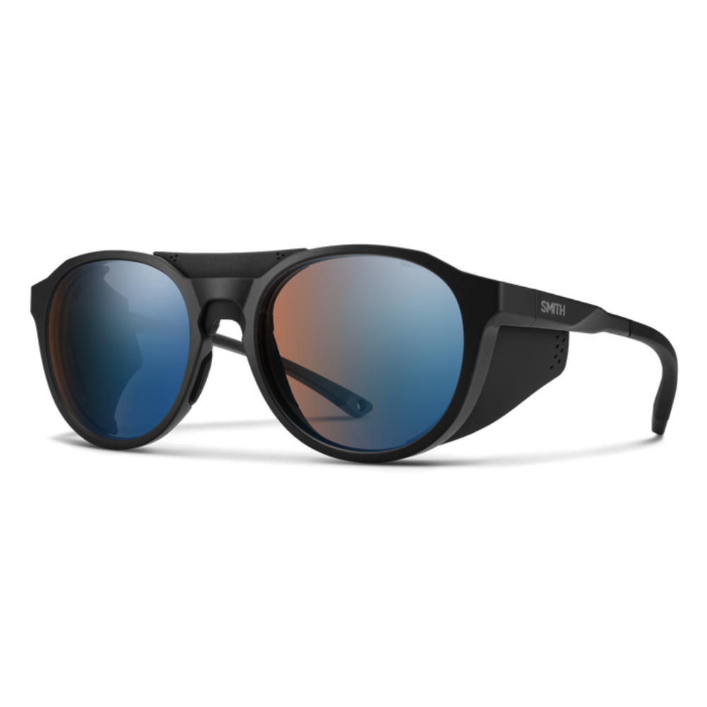 Smith Venture Sunglasses - Matte Black + ChromaPop Glacier Photochromic Copper Blue Mirror Lens