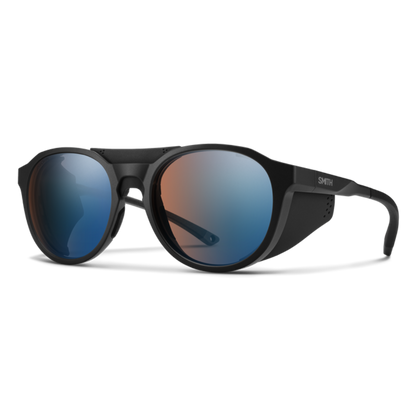 Smith Venture Sunglasses - Matte Black + ChromaPop Glacier Photochromic Copper Blue Mirror Lens
