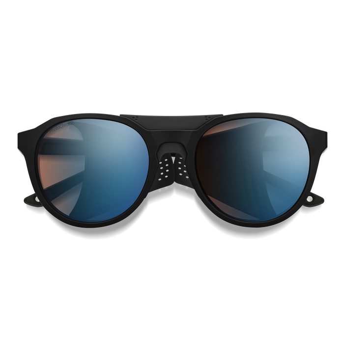 Smith Venture Sunglasses - Matte Black + ChromaPop Glacier Photochromic Copper Blue Mirror Lens