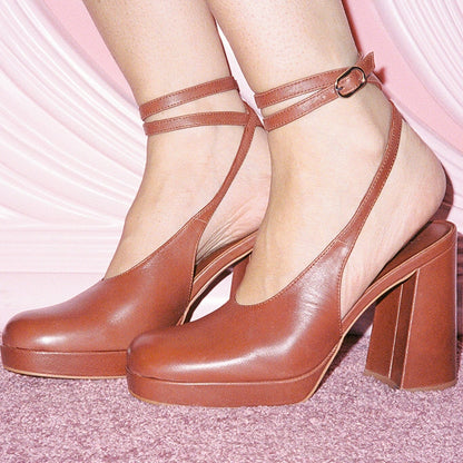 Jeffrey Campbell Vivre Chunky Heel - Dusty Berry