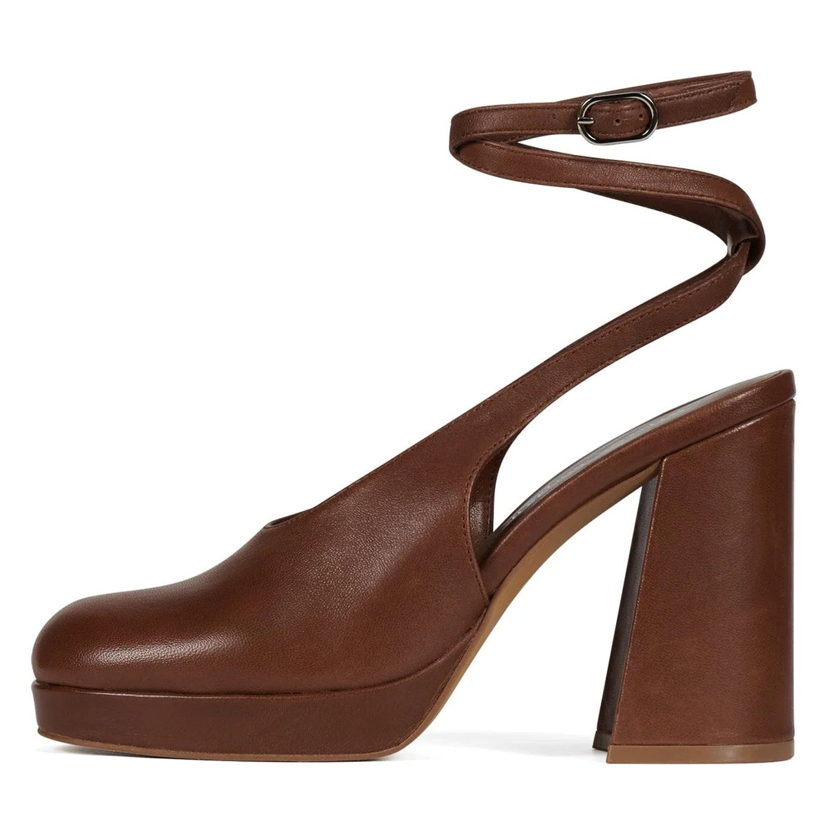 Jeffrey Campbell Vivre Chunky Heel - Cognac