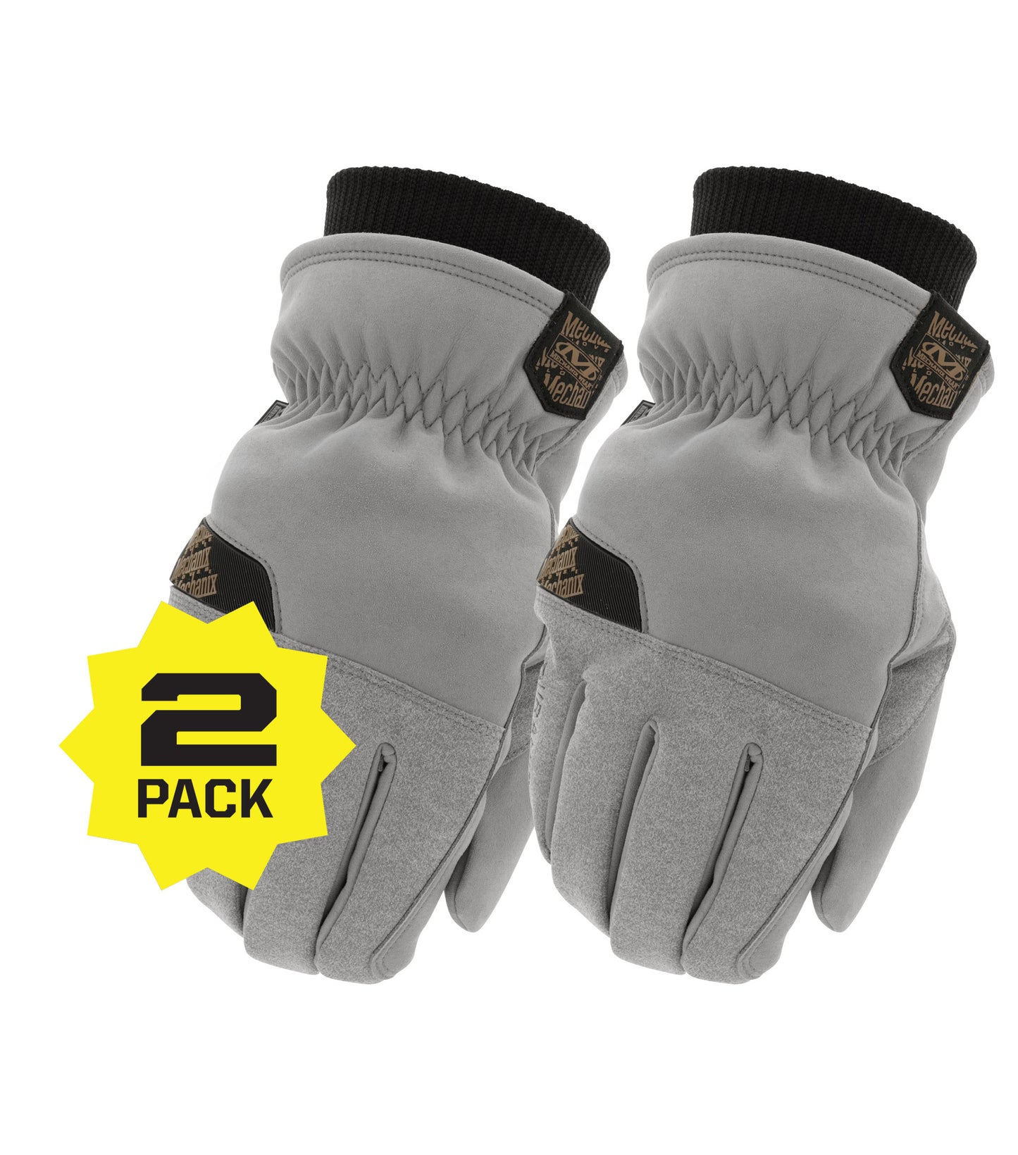 Mechanix Wear 2 Pack Insulated DurahideX Driver Work Gloves - Grey