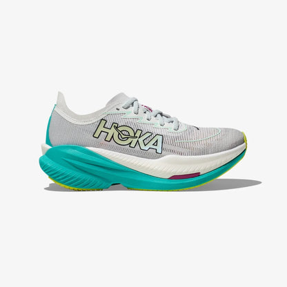 HOKA Women's Mach X 2 Running Shoes - Frost / Electric Aqua