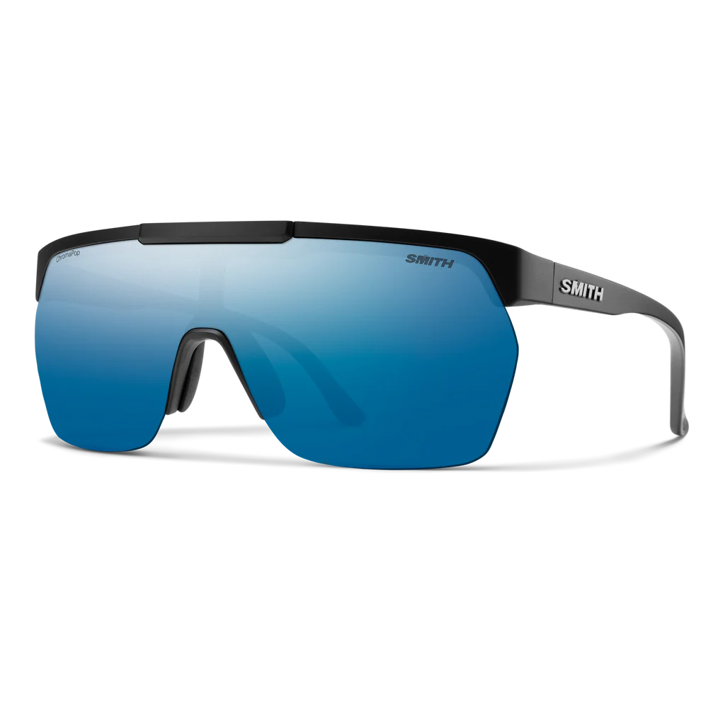 Smith XC Sunglasses - Matte Black / ChromaPop Polarized Blue Mirror